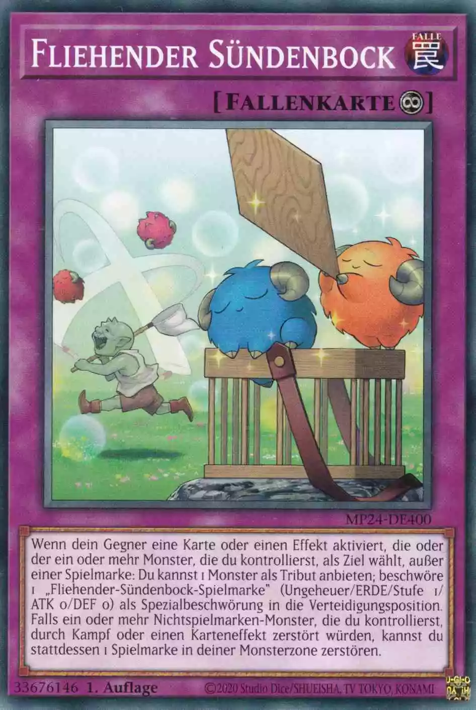 Fliehender Sündenbock MP24-DE400 ist in Common Yu-Gi-Oh Karte aus 25th Anniversary Tin Dueling Mirrors 1.Auflage