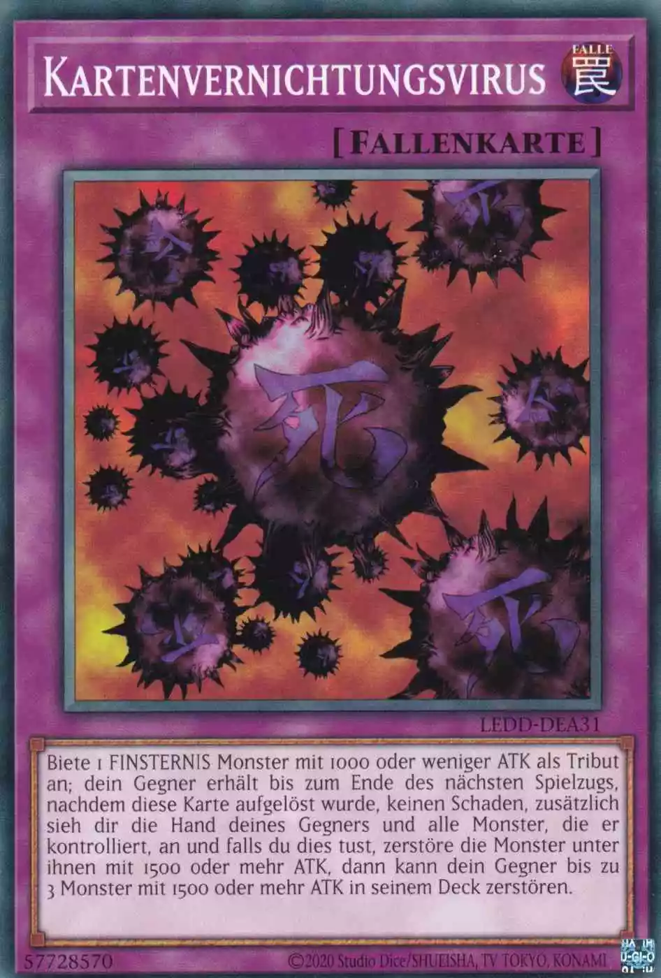 Kartenvernichtungsvirus LEDD-DEA31 ist in Common Yu-Gi-Oh Karte aus Legendary Dragon Decks unlimitiert