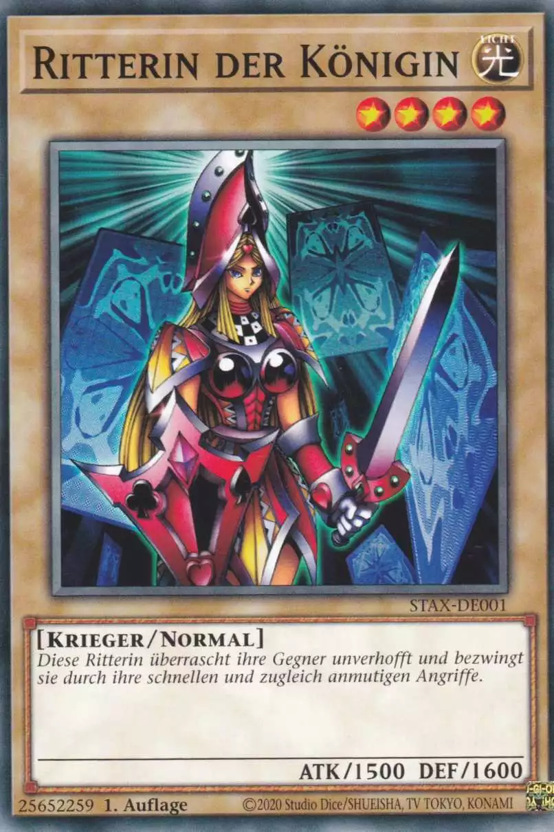 Ritterin der Königin STAX-DE001 ist in Common Yu-Gi-Oh Karte aus 2-Player Starter Set 1.Auflage
