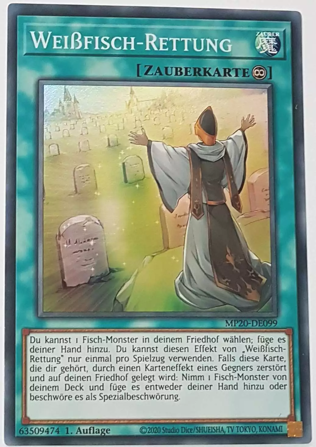 Weißfisch-Rettung MP20-DE099 ist in Super Rare Yu-Gi-Oh Karte aus 2020 Tin of Lost Memories 1.Auflage