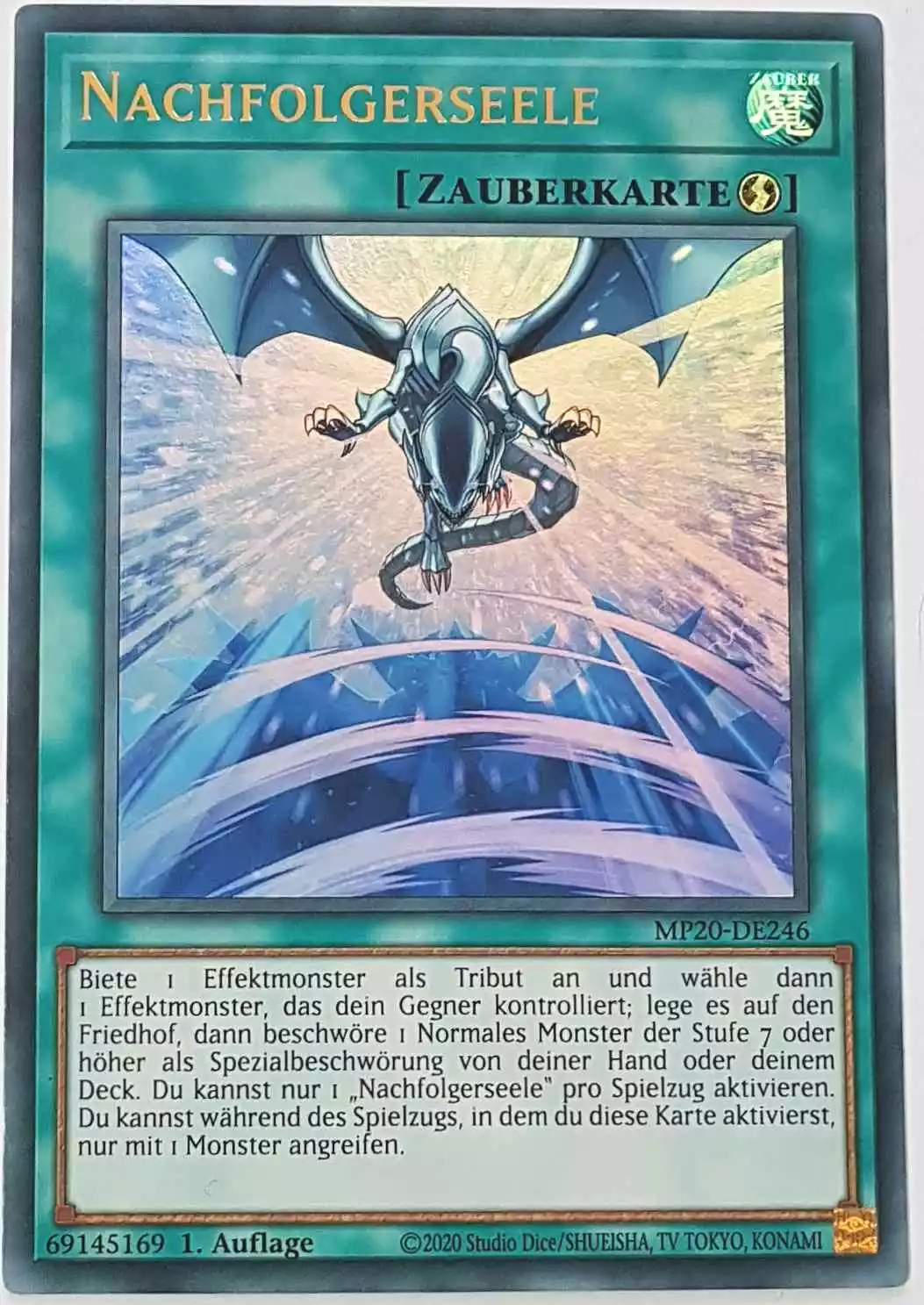 Nachfolgerseele MP20-DE246 ist in Ultra Rare Yu-Gi-Oh Karte aus 2020 Tin of Lost Memories 1.Auflage