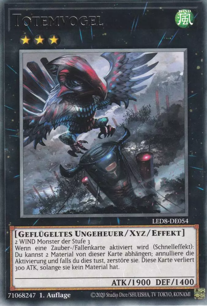 Totemvogel LED8-DE054 ist in Rare Yu-Gi-Oh Karte aus Legendary Duelists Synchro Storm 1.Auflage