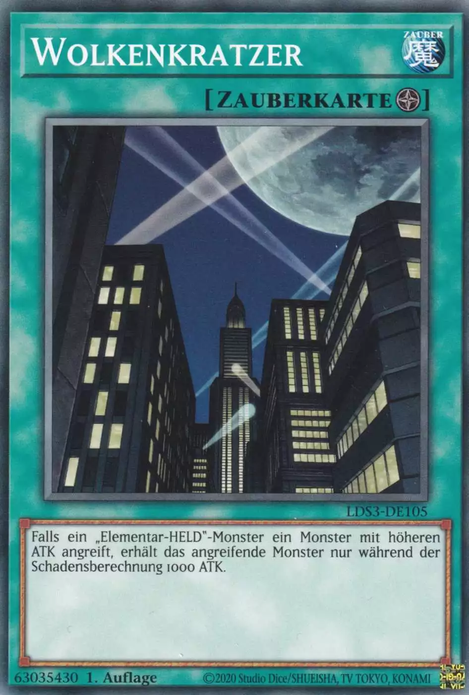 Wolkenkratzer LDS3-DE105 ist in Common Yu-Gi-Oh Karte aus Legendary Duelists Season 3 1.Auflage