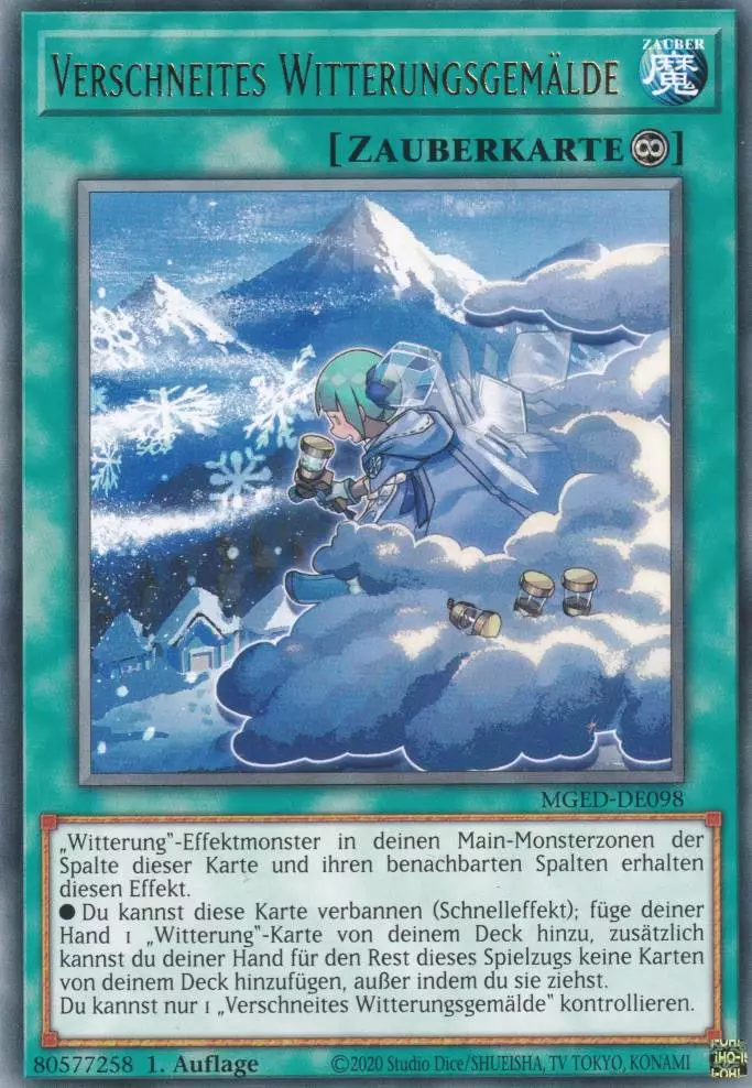 mged-de098-verschneites-witterungsgemaelde-rare-maximum-gold-el-dorado Verschneites Witterungsgemälde MGED-DE098 ist in Rare Yu-Gi-Oh Karte aus Maximum Gold El Dorado 1.Auflage