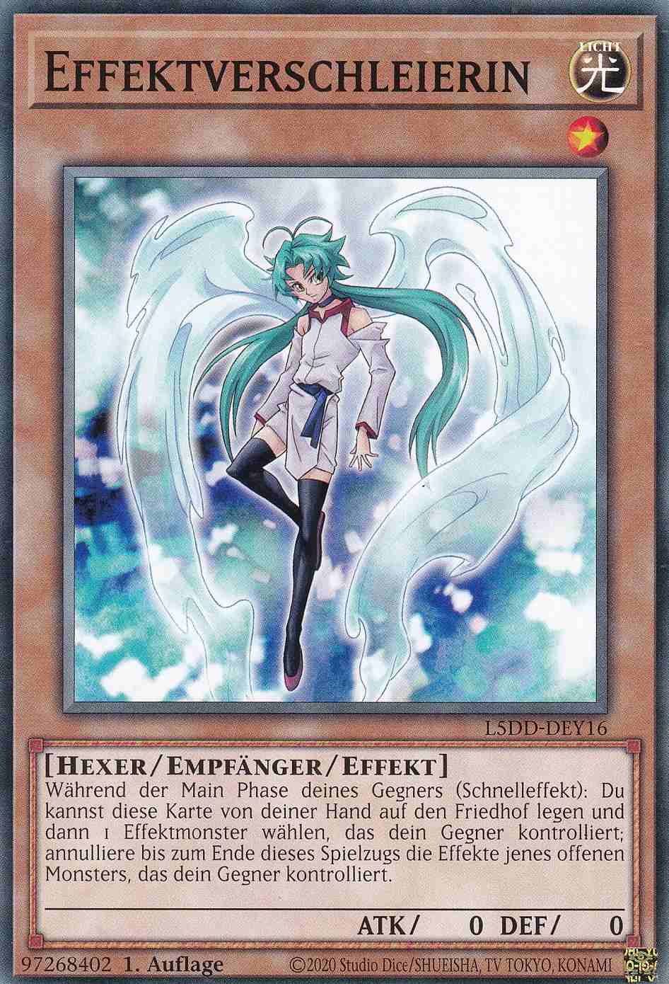 Effektverschleierin L5DD-DEY16 ist in Common Yu-Gi-Oh Karte aus Legendary 5D’s Decks 1.Auflage