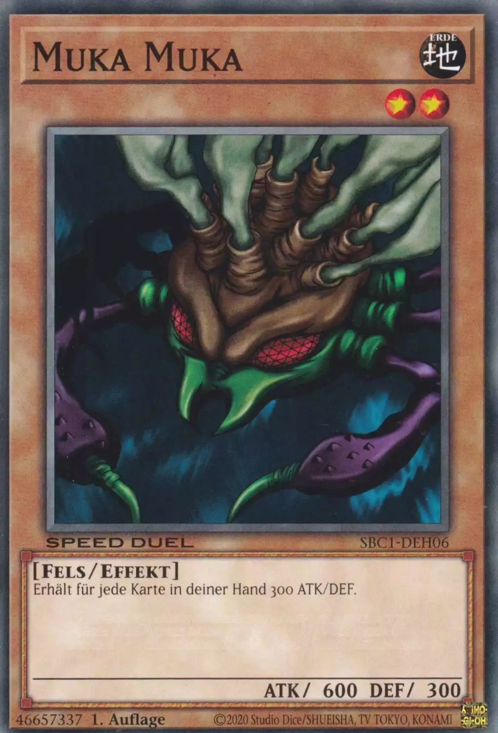 Muka Muka SBC1-DEH06 ist in Common Yu-Gi-Oh Karte aus Streets of Battle City 1.Auflage