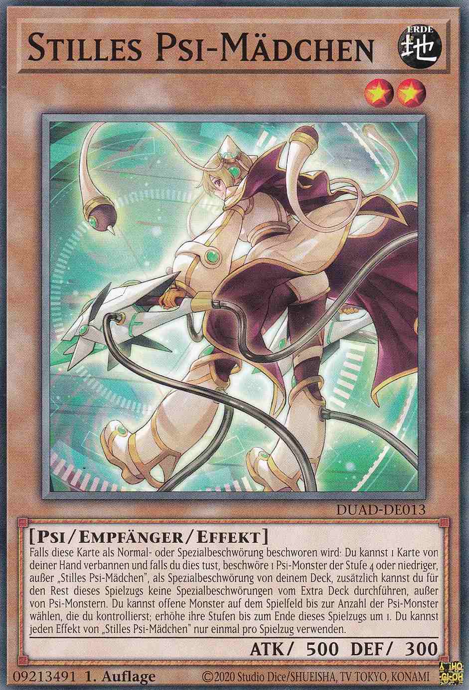 Stilles Psi-Mädchen DUAD-DE013 ist in Common Yu-Gi-Oh Karte aus Duelist’s Advance 1.Auflage