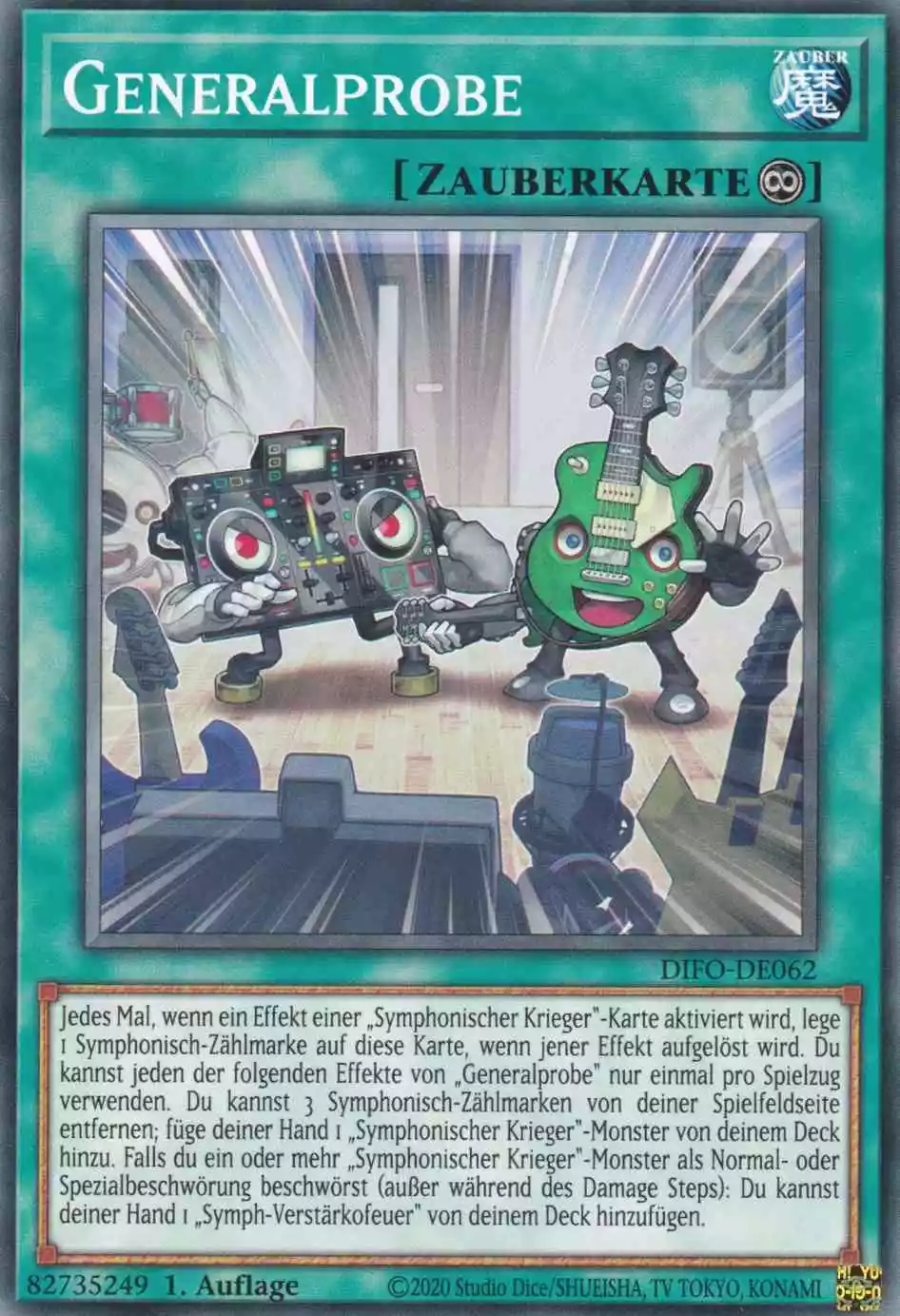 Generalprobe DIFO-DE062 ist in Common Yu-Gi-Oh Karte aus Dimension Force 1.Auflage