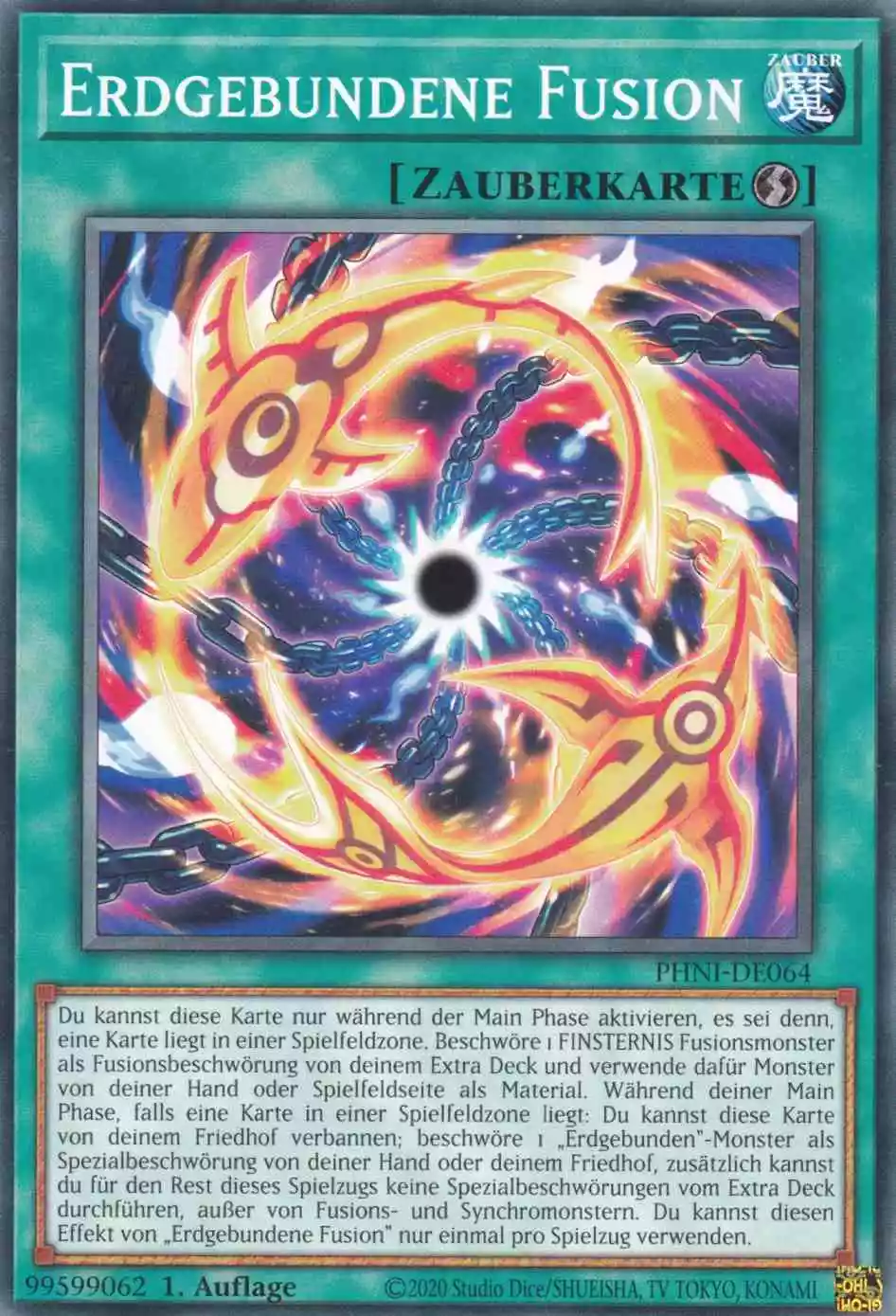 Erdgebundene Fusion PHNI-DE064 ist in Common Yu-Gi-Oh Karte aus Phantom Nightmare 1.Auflage