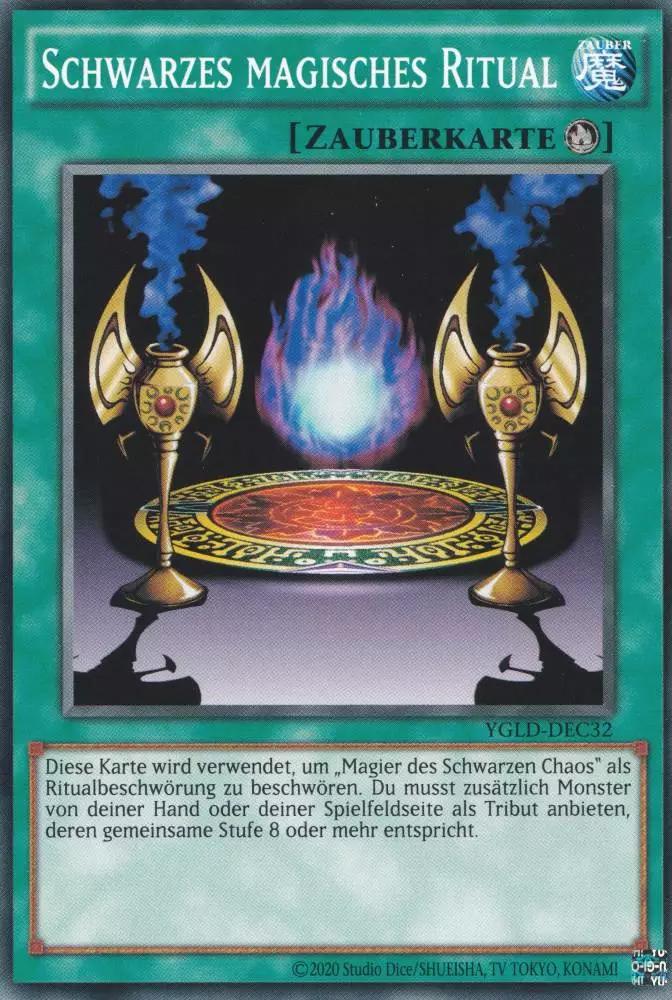 Schwarzes magisches Ritual YGLD-DEC32 ist in Common Yu-Gi-Oh Karte aus Yugis Legendary Decks - King of Games unlimitiert