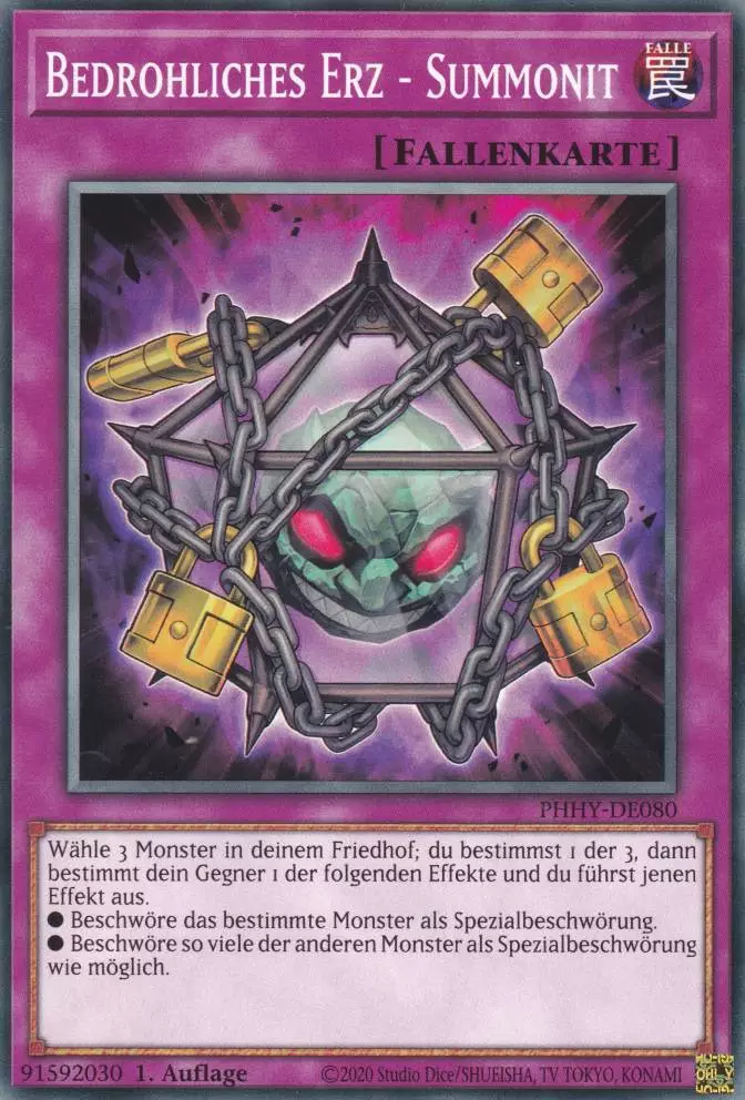 Bedrohliches Erz - Summonit PHHY-DE080 ist in Common Yu-Gi-Oh Karte aus Photon Hypernova 1.Auflage