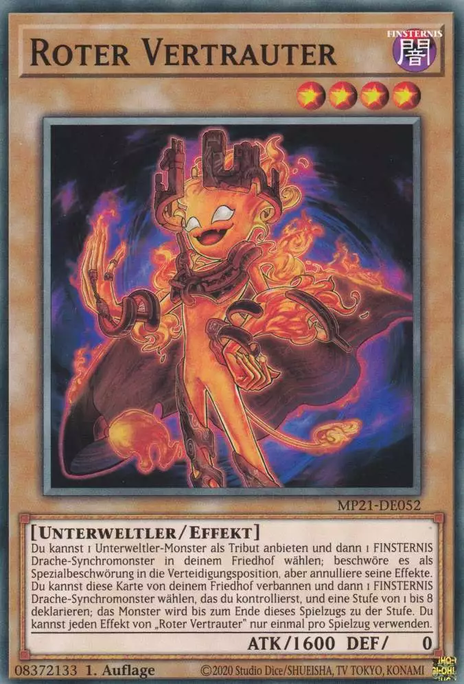 Roter Vertrauter MP21-DE052 ist in Common Yu-Gi-Oh Karte aus Tin of Ancient Battles 1.Auflage