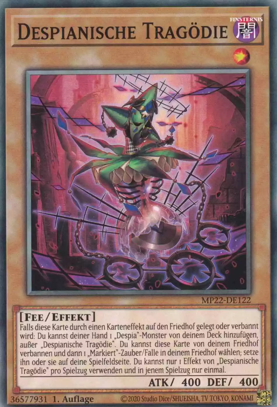 mp22-de122-despianische-tragoedie-common-tin-of-the-pharaoh-s-gods Despianische Tragödie MP22-DE122 ist in Common Yu-Gi-Oh Karte aus Tin of the Pharaoh’s Gods 1.Auflage