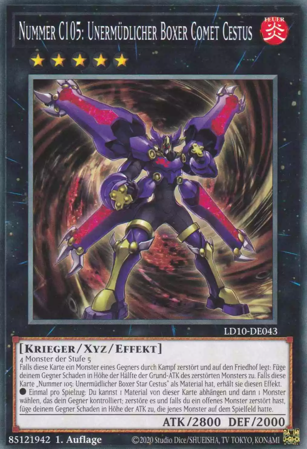 Nummer C105: Unermüdlicher Boxer Comet Cestus LD10-DE043 ist in Common Yu-Gi-Oh Karte aus Legendary Duelists Soulburning Volcano 1.Auflage