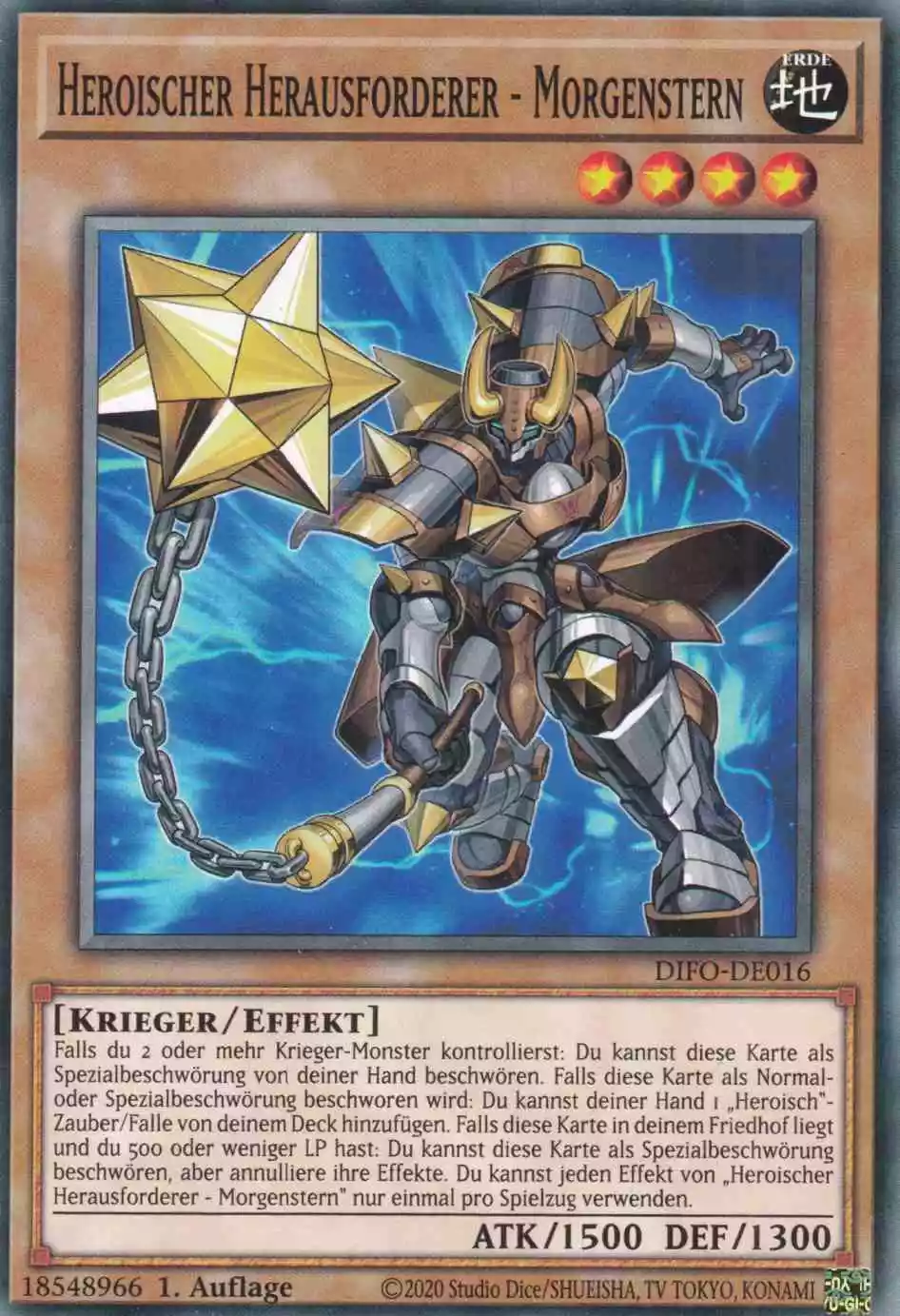 Heroischer Herausforderer - Morgenstern DIFO-DE016 ist in Common Yu-Gi-Oh Karte aus Dimension Force 1.Auflage