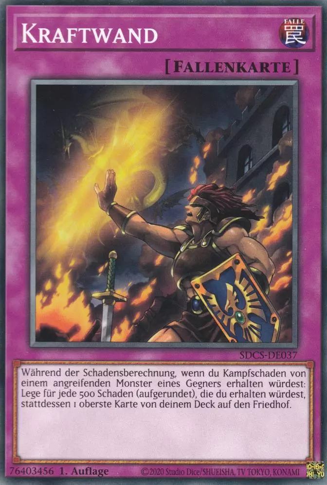 Kraftwand SDCS-DE037 ist in Common Yu-Gi-Oh Karte aus Cyber Strike 1.Auflage