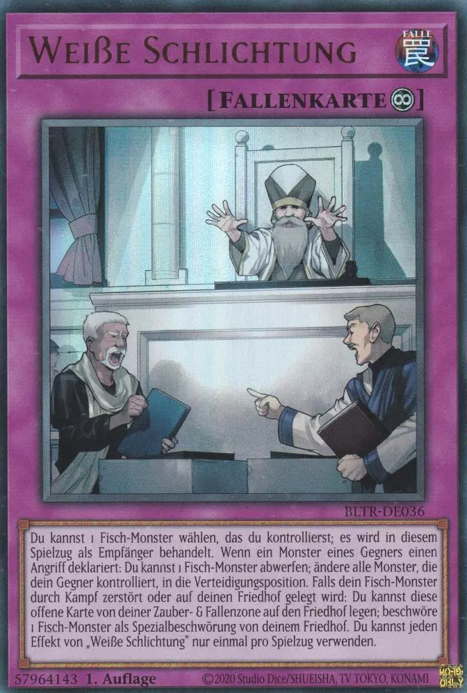 Weiße Schlichtung BLTR-DE036 ist in Ultra Rare Yu-Gi-Oh Karte aus Battles of Legend Terminal Revenge 1.Auflage