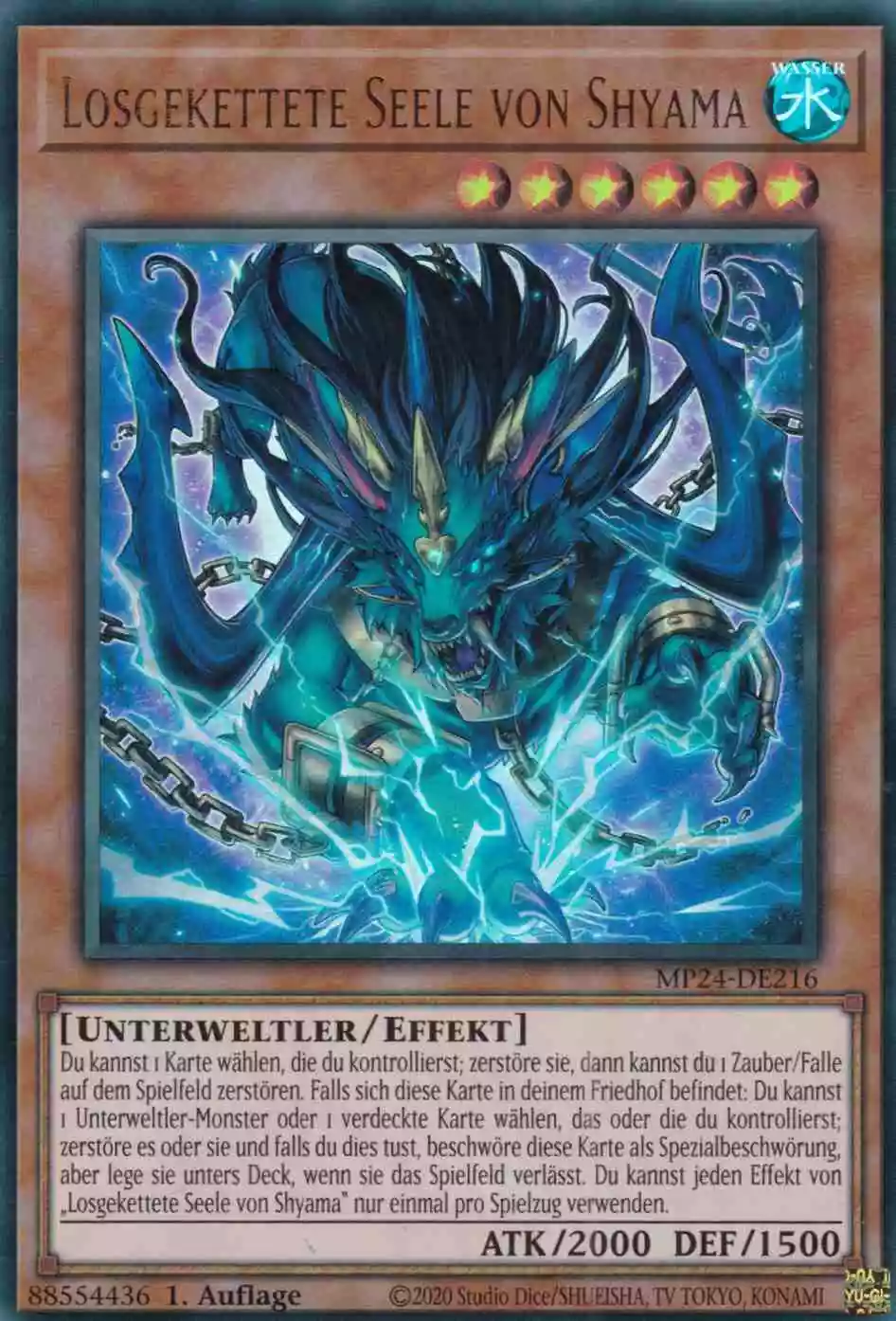 Losgekettete Seele von Shyama MP24-DE216 ist in Ultra Rare Yu-Gi-Oh Karte aus 25th Anniversary Tin Dueling Mirrors 1.Auflage