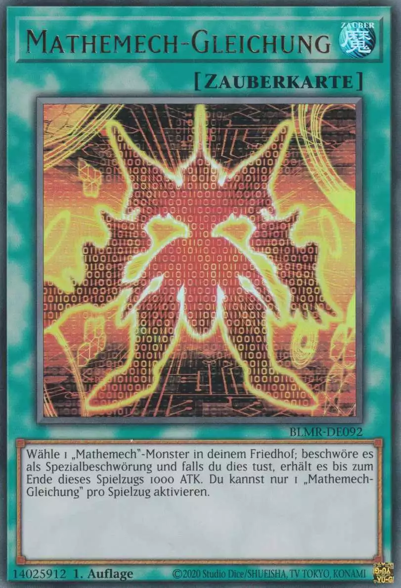 Mathemech-Gleichung BLMR-DE092 ist in Ultra Rare Yu-Gi-Oh Karte aus Battles of Legend Monstrous Revenge 1.Auflage