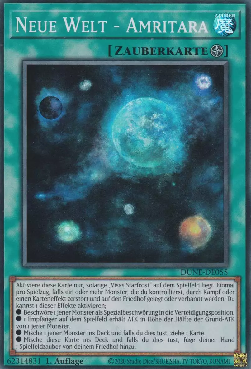 Neue Welt - Amritara DUNE-DE055 ist in Super Rare Yu-Gi-Oh Karte aus Duelist Nexus 1.Auflage