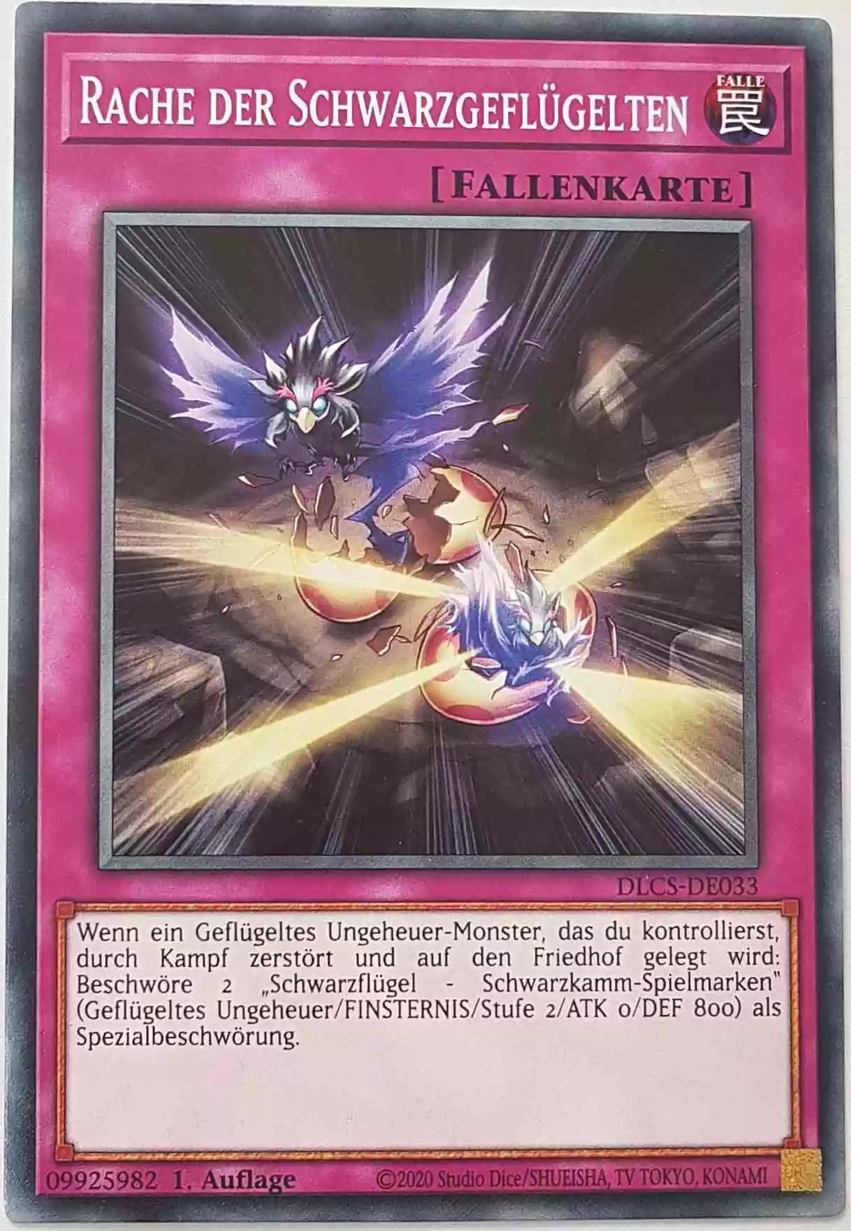 Rache der Schwarzgeflügelten DLCS-DE033 ist in Common Yu-Gi-Oh Karte aus Dragons of Legend The Complete Series 1.Auflage