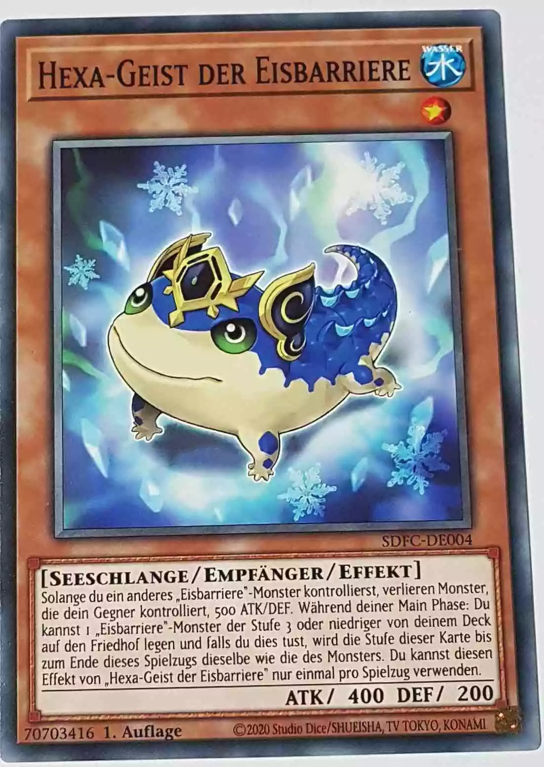 Hexa-Geist der Eisbarriere SDFC-DE004 ist in Common Yu-Gi-Oh Karte aus Freezing Chains 1.Auflage