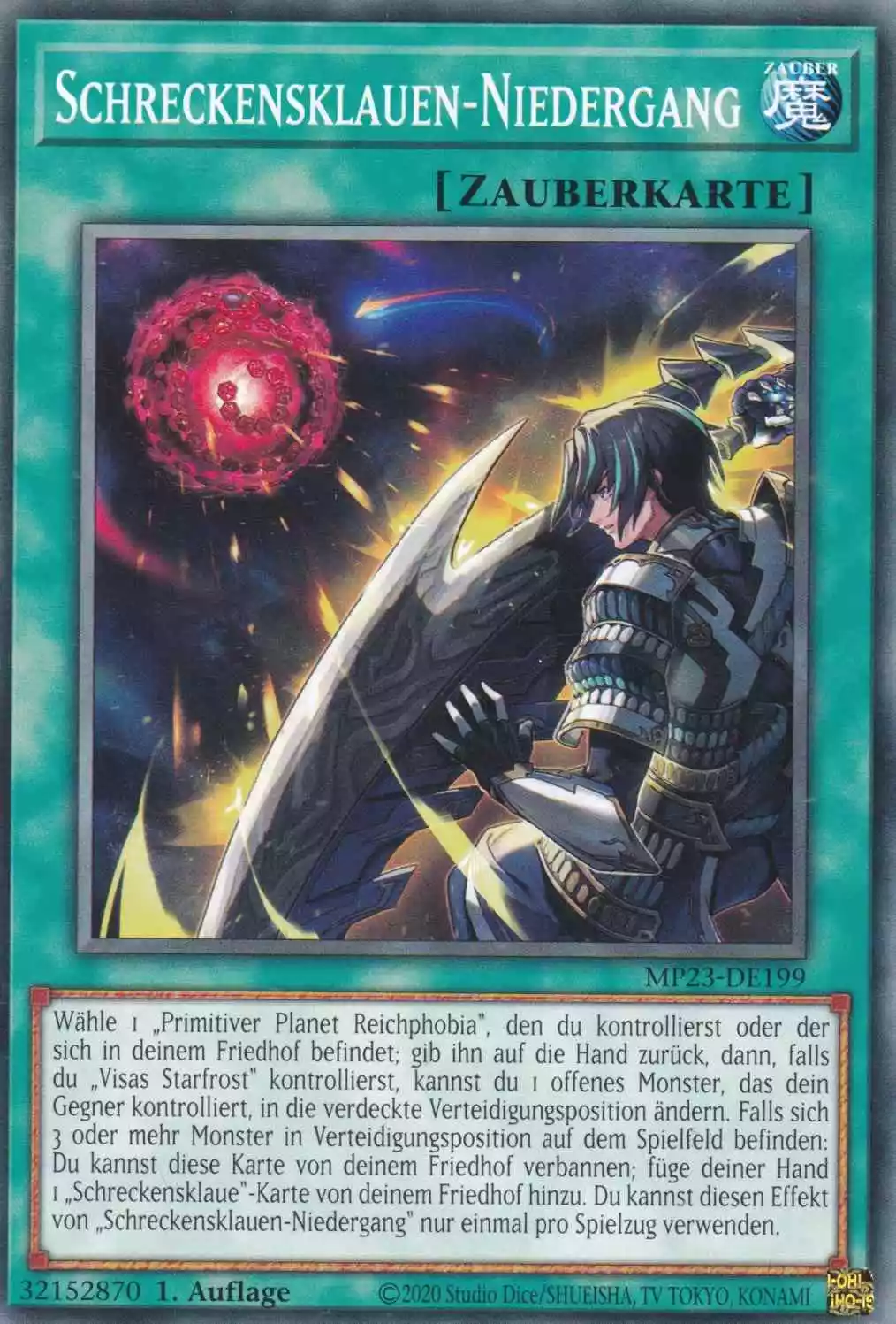 Schreckensklauen-Niedergang MP23-DE199 ist in Common Yu-Gi-Oh Karte aus 25th Anniversary Tin Dueling Heroes 1.Auflage