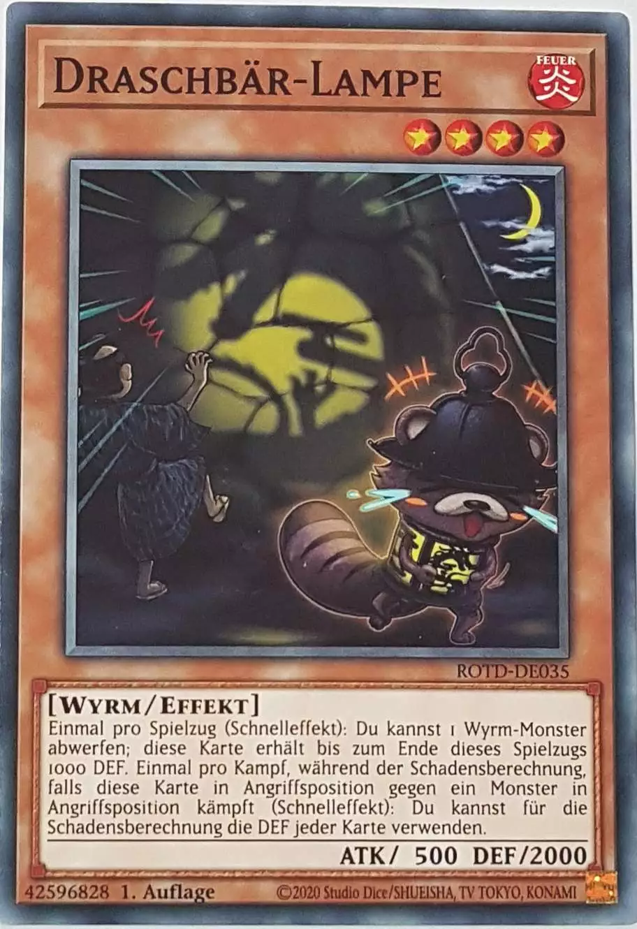 Draschbär-Lampe ROTD-DE035 ist in Common Yu-Gi-Oh Karte aus Rise of the Duelist 1.Auflage