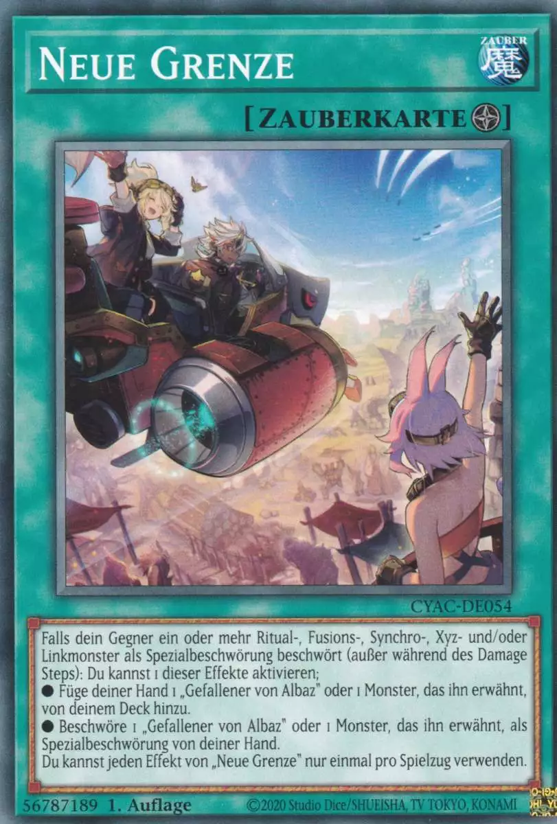 Neue Grenze CYAC-DE054 ist in Common Yu-Gi-Oh Karte aus Cyberstorm Access 1.Auflage