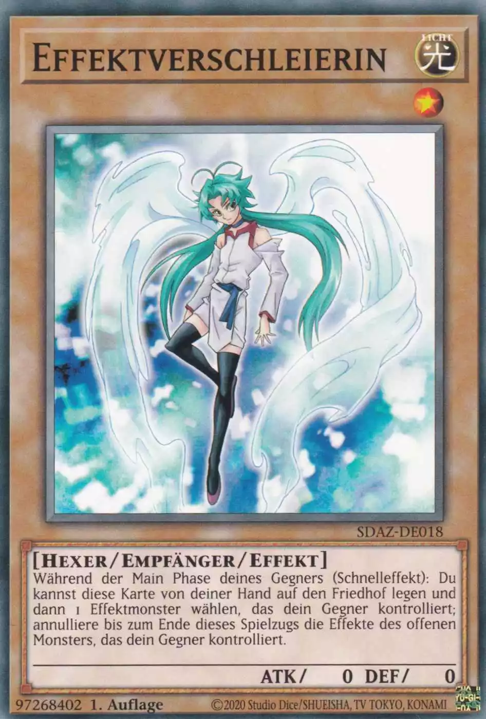 Effektverschleierin SDAZ-DE018 ist in Common Yu-Gi-Oh Karte aus Structure Deck Albaz Strike 1.Auflage