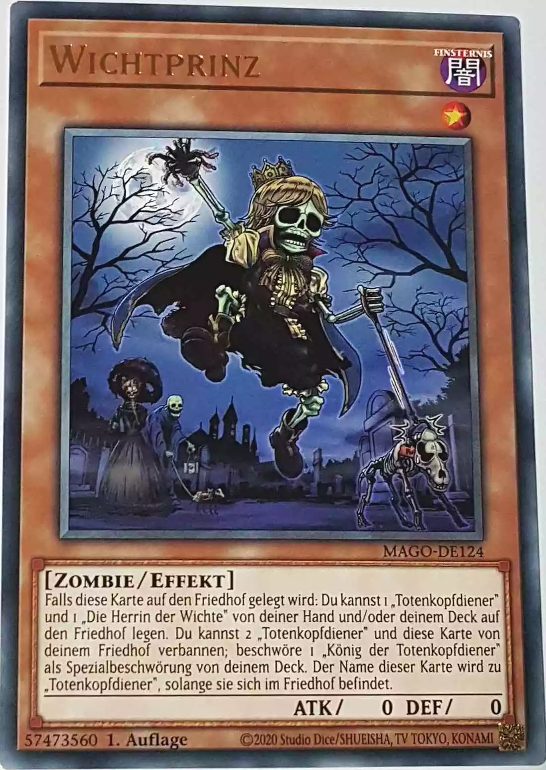 Wichtprinz MAGO-DE124 ist in Gold Rare Yu-Gi-Oh Karte aus Maximum Gold 1. Auflage