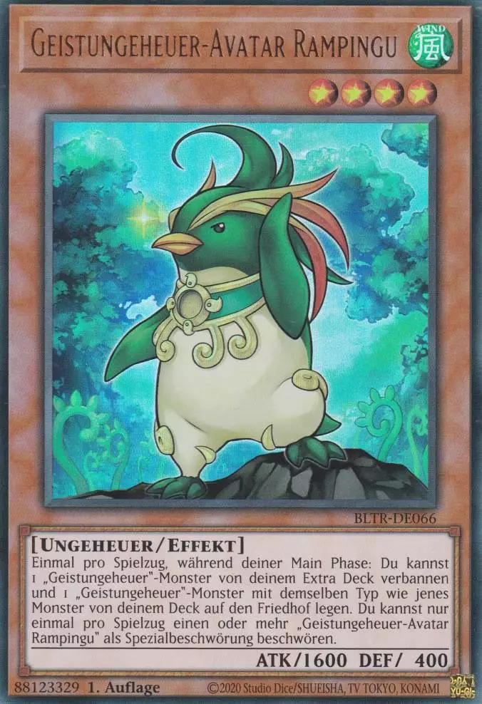 Geistungeheuer-Avatar Rampingu BLTR-DE066 ist in Ultra Rare Yu-Gi-Oh Karte aus Battles of Legend Terminal Revenge 1.Auflage