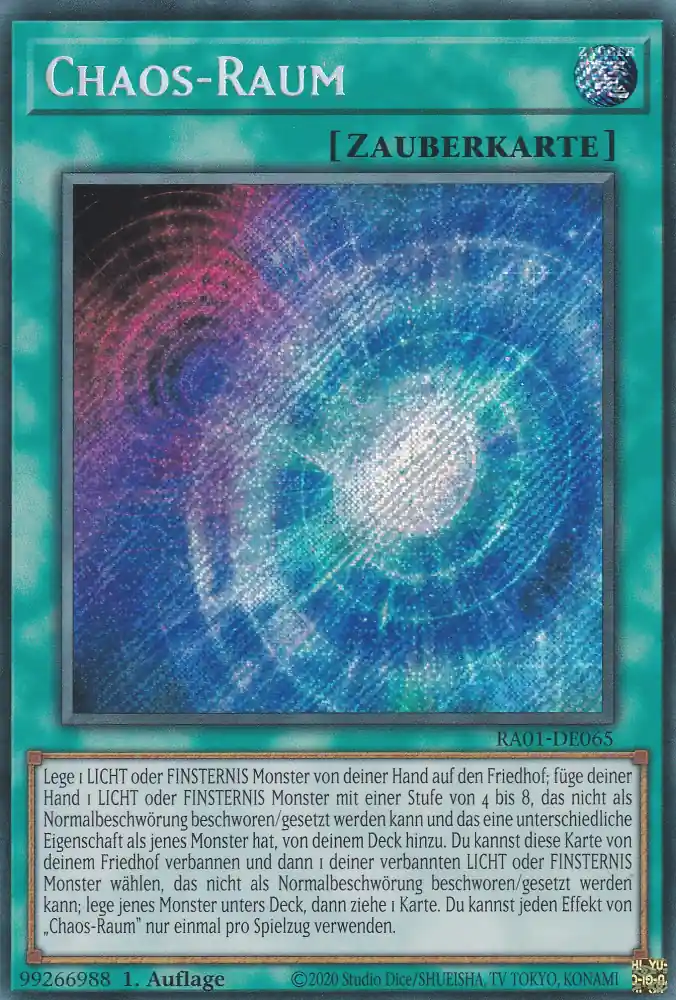 ra01-de065-scr-chaos-raum-secret-rare-25th-anniversary-rarity-collection Chaos-Raum RA01-DE065 ist in Secret Rare Yu-Gi-Oh Karte aus 25th Anniversary Rarity Collection 1.Auflage