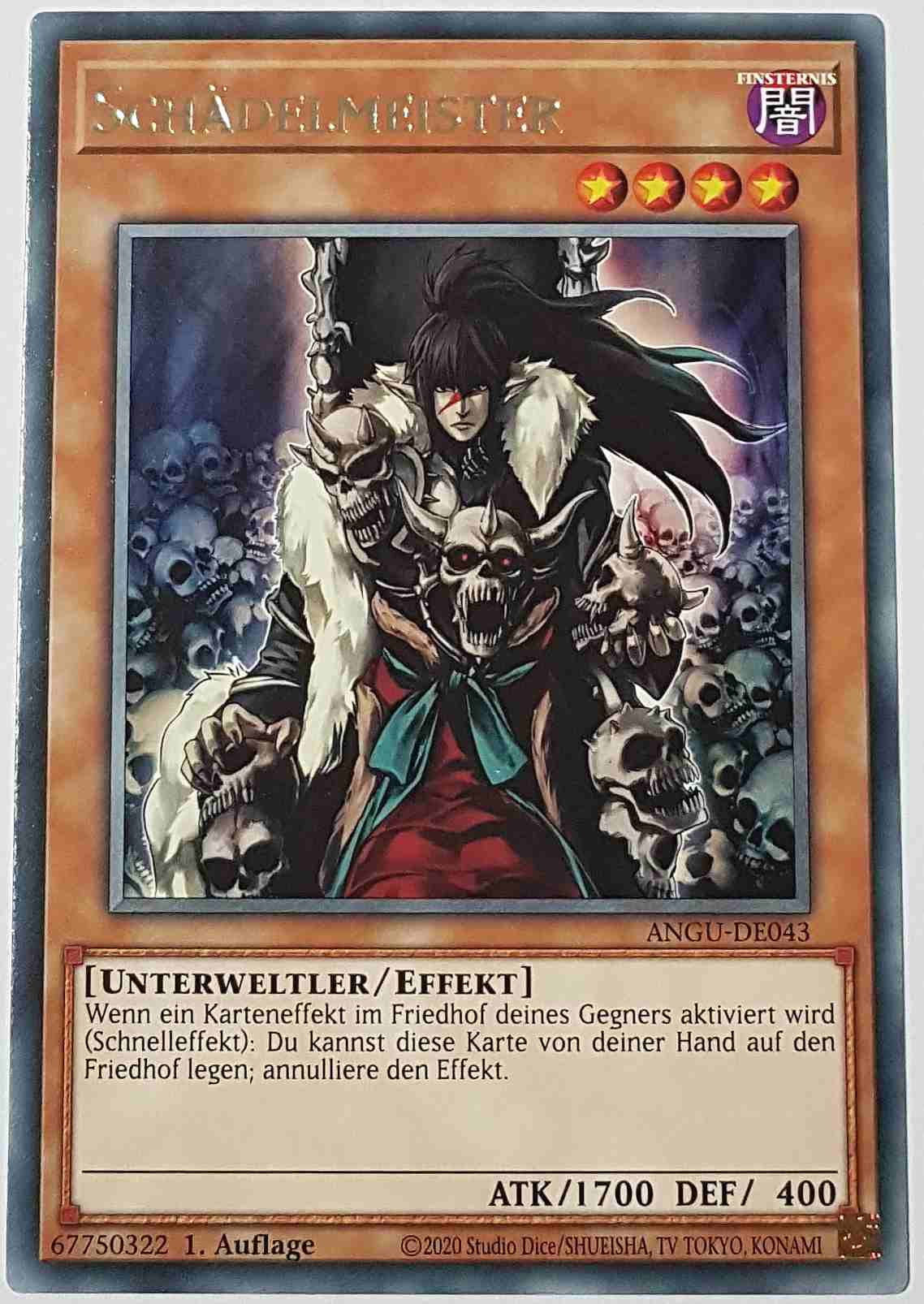 Schädelmeister ANGU-DE043 ist in Rare Yu-Gi-Oh Karte aus Ancient Guardians 1.Auflage