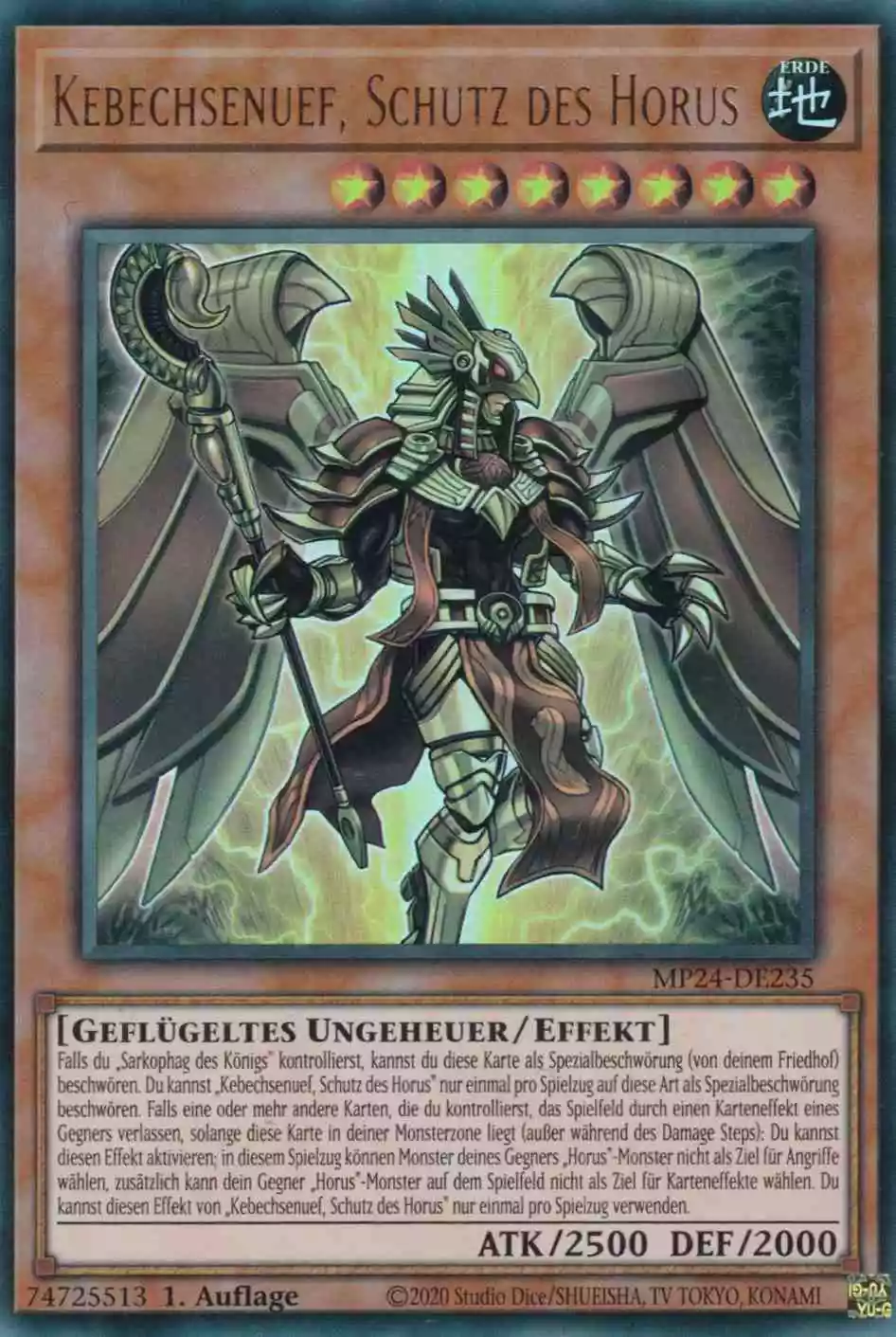 Kebechsenuef, Schutz des Horus MP24-DE235 ist in Ultra Rare Yu-Gi-Oh Karte aus 25th Anniversary Tin Dueling Mirrors 1.Auflage