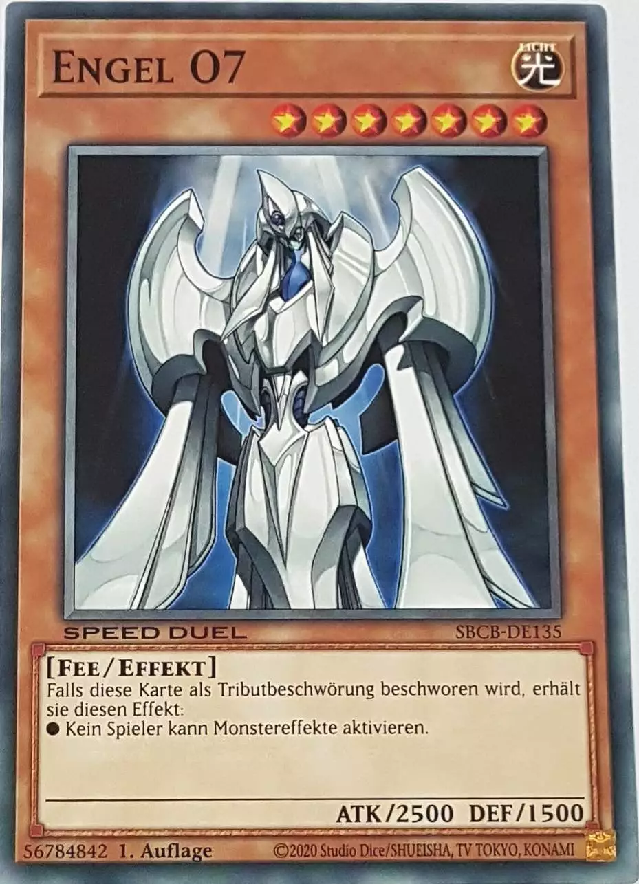 Engel O7 SBCB-DE135 ist in Common Yu-Gi-Oh Karte aus Speed Duel Battle City Box 1. Auflage