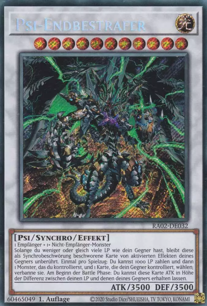 Psi-Endbestrafer RA02-DE032 ist in Secret Rare Yu-Gi-Oh Karte aus 25th Anniversary Rarity Collection 2 1.Auflage