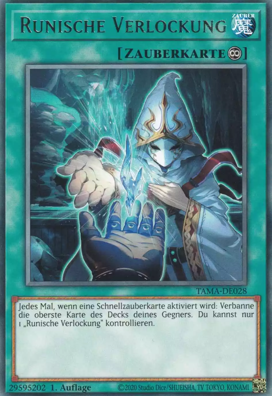 Runische Verlockung TAMA-DE028 ist in Rare Yu-Gi-Oh Karte aus Tactical Masters 1.Auflage