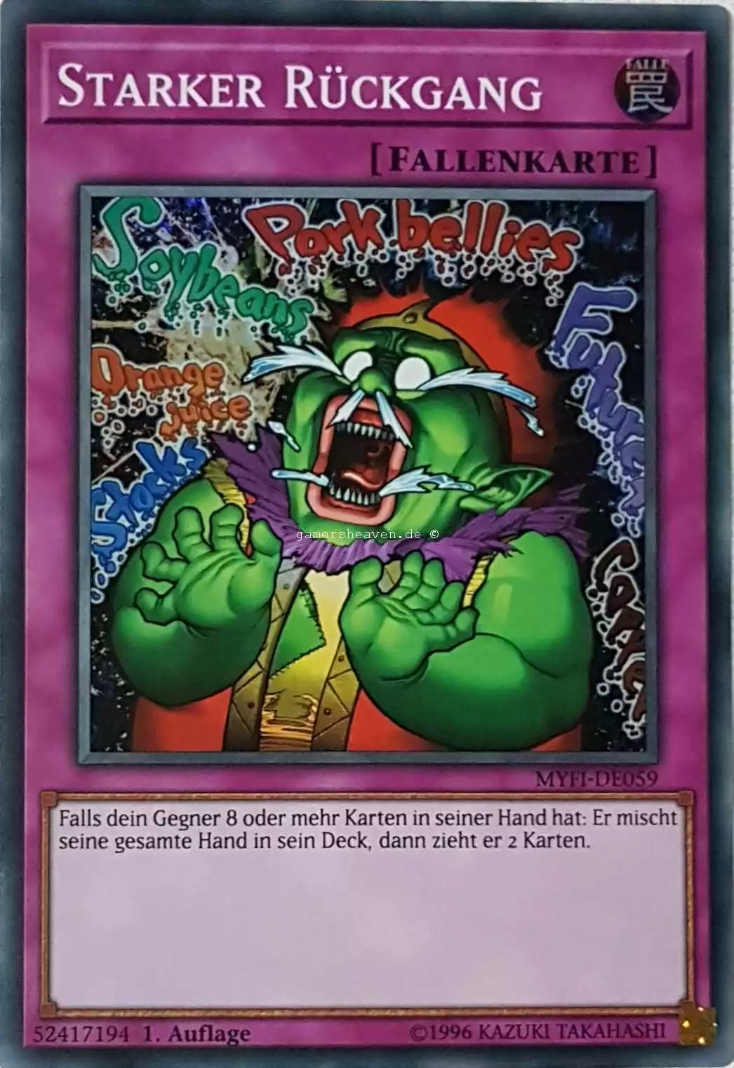 Starker Rückgang MYFI-DE059 ist in Super Rare aus Mystic Fighters 1.Auflage