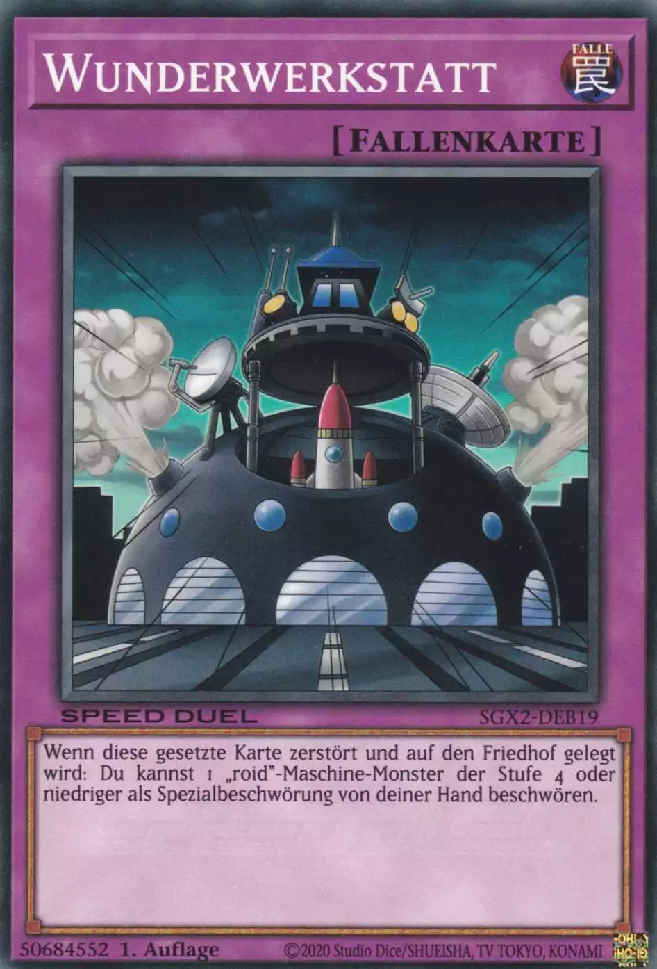 Wunderwerkstatt SGX2-DEB19 ist in Common Yu-Gi-Oh Karte aus Speed Duel GX: Midterm Paradox 1.Auflage