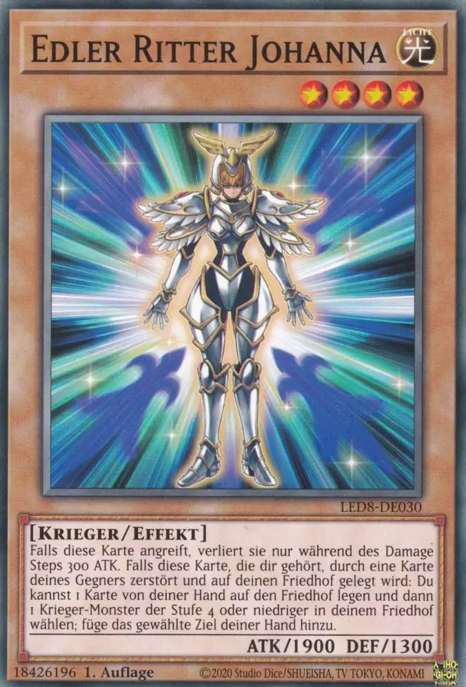 Edler Ritter Johanna LED8-DE030 ist in Common Yu-Gi-Oh Karte aus Legendary Duelists Synchro Storm 1.Auflage