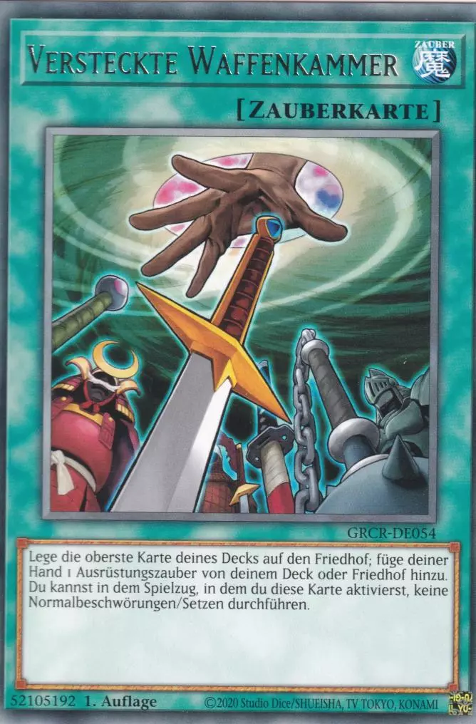 Versteckte Waffenkammer GRCR-DE054 ist in Rare Yu-Gi-Oh Karte aus The Grand Creators 1.Auflage