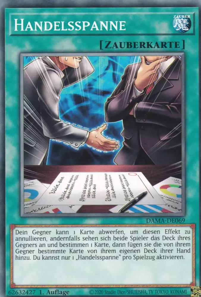 Handelsspanne DAMA-DE069 ist in Common Yu-Gi-Oh Karte aus Dawn of Majesty 1.Auflage