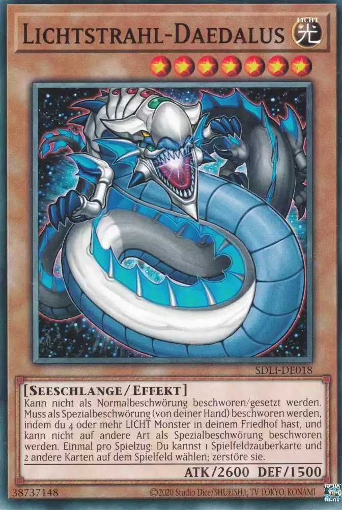 Lichtstrahl-Daedalus SDLI-DE018 ist in Common Yu-Gi-Oh Karte aus Realm Of Light unlimitiert