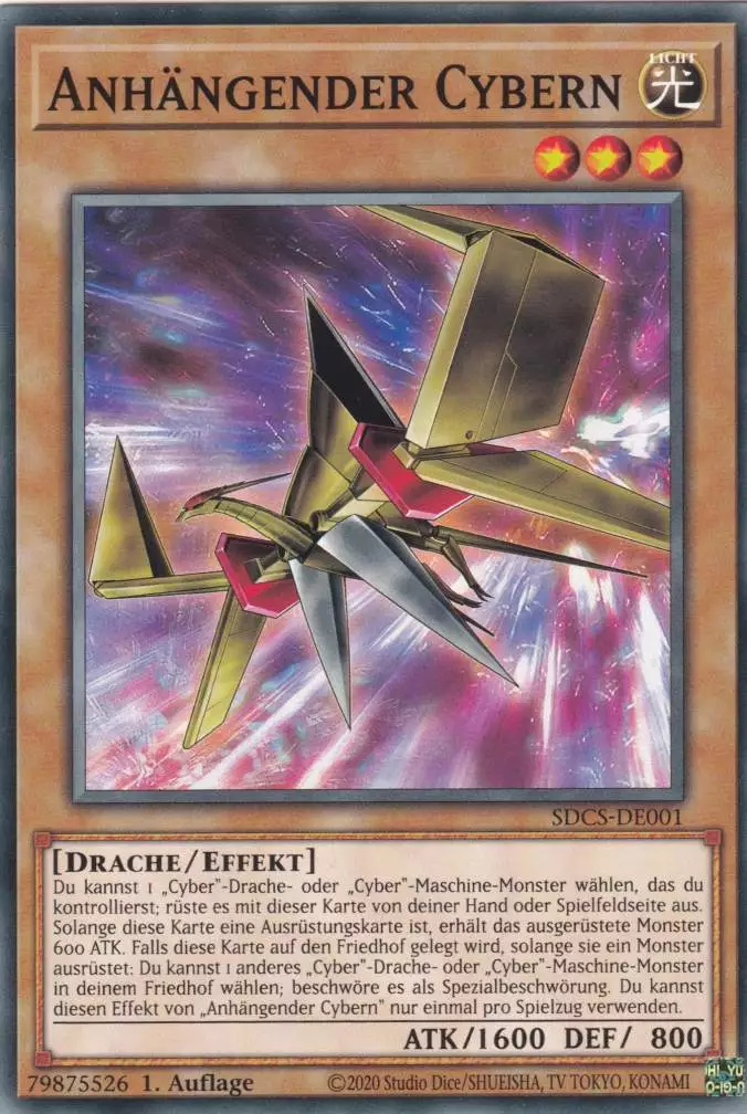 Anhängender Cybern SDCS-DE001 ist in Common Yu-Gi-Oh Karte aus Cyber Strike 1.Auflage