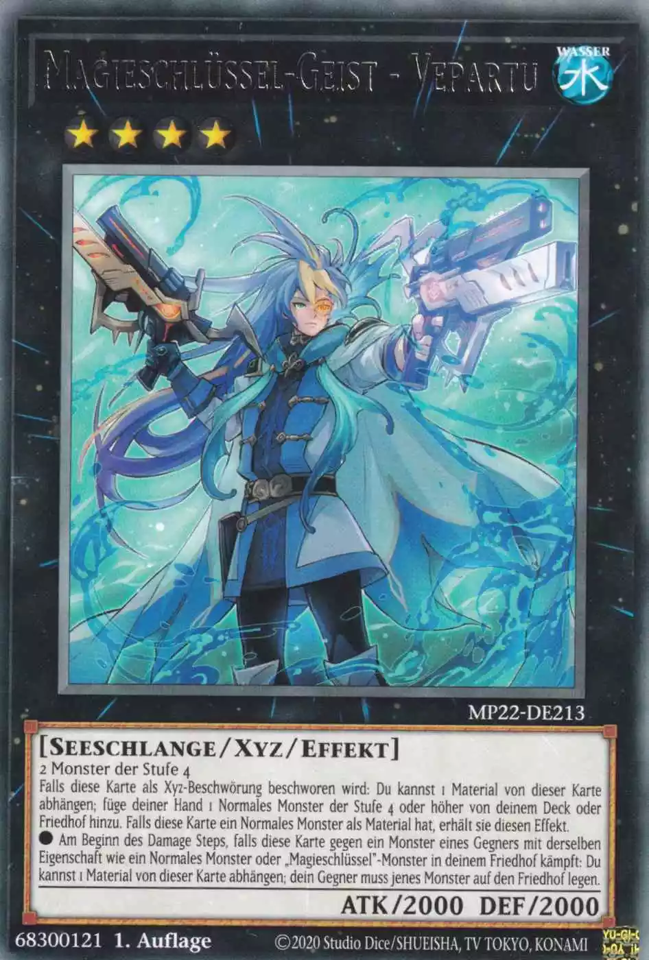 Magieschlüssel-Geist - Vepartu MP22-DE213 ist in Rare Yu-Gi-Oh Karte aus Tin of the Pharaoh’s Gods 1.Auflage
