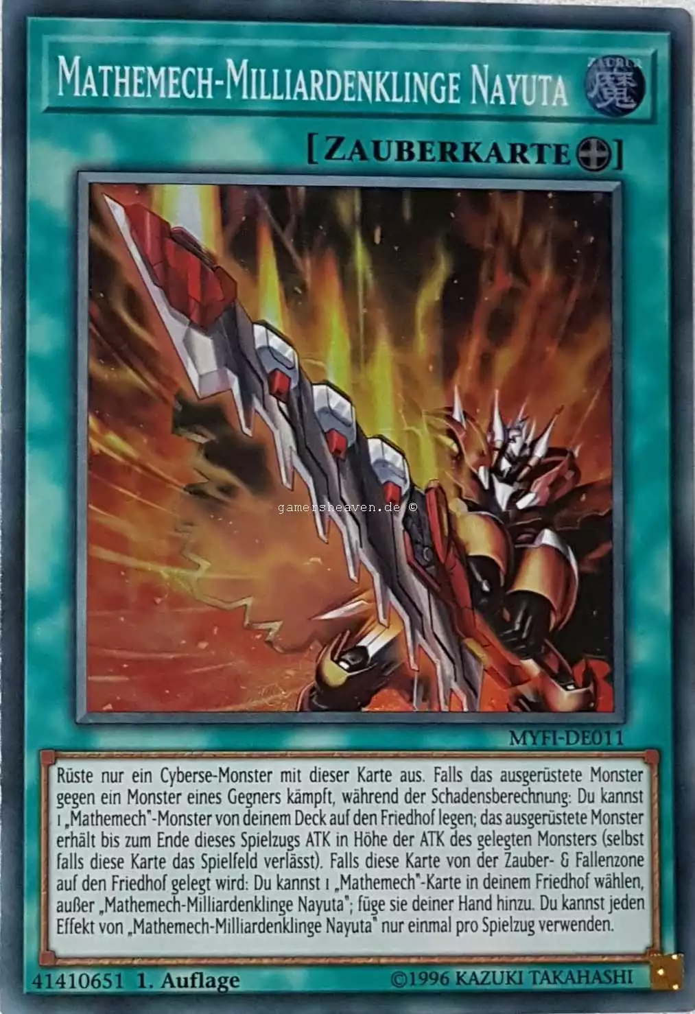 Mathemech-Milliardenklinge Nayuta MYFI-DE011 ist in Super Rare aus Mystic Fighters 1.Auflage