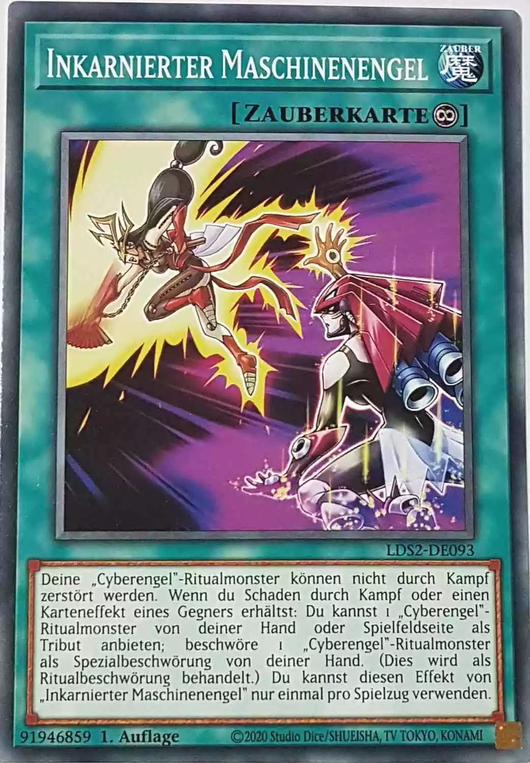 Inkarnierter Maschinenengel LDS2-DE093 ist in Common Yu-Gi-Oh Karte aus Legendary Duelists: Season 2 1.Auflage