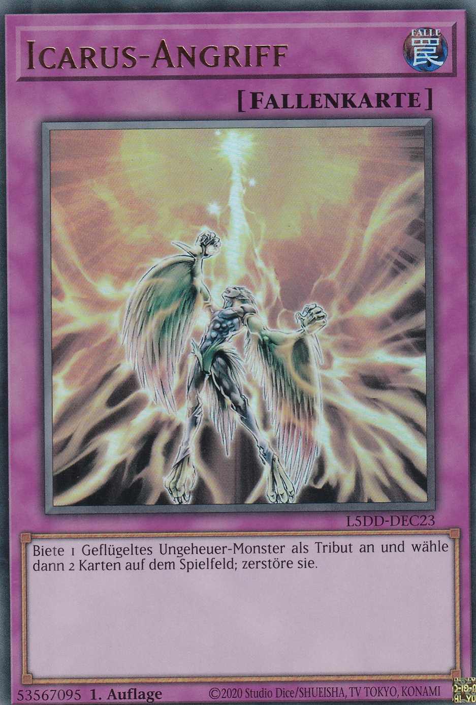 Icarus-Angriff Ultra Rare L5DD-DEC23 Yugioh Karte Icarus-Angriff L5DD-DEC23 ist in Ultra Rare Yu-Gi-Oh Karte aus Legendary 5D’s Decks 1.Auflage