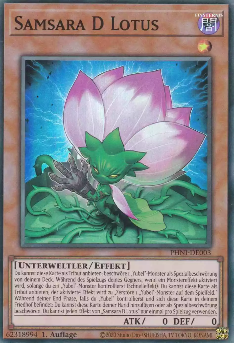 Samsara D Lotus PHNI-DE003 ist in Super Rare Yu-Gi-Oh Karte aus Phantom Nightmare 1.Auflage